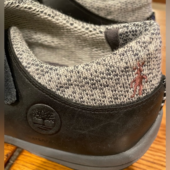 EUC Timberland Outdoor Performance black leather shoes, smart wool lined,size 10 - Picture 4 of 14